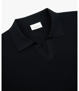 Profuomo Navy Luxury Basic open collar polo