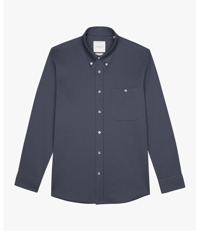 Profuomo Blue casual Japanese knitted shirt