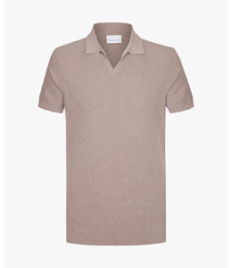 Profuomo POLO OPEN COLLAR SS M BROWN