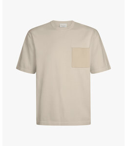 Profuomo T-Shirt Crew Neck Off White Pocket