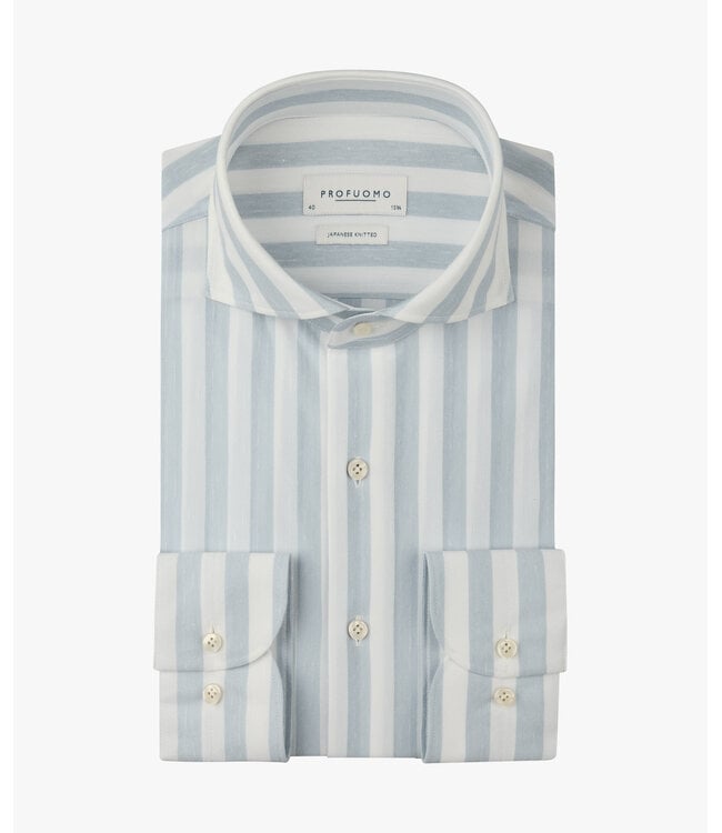Profuomo Shirt Striped Blue