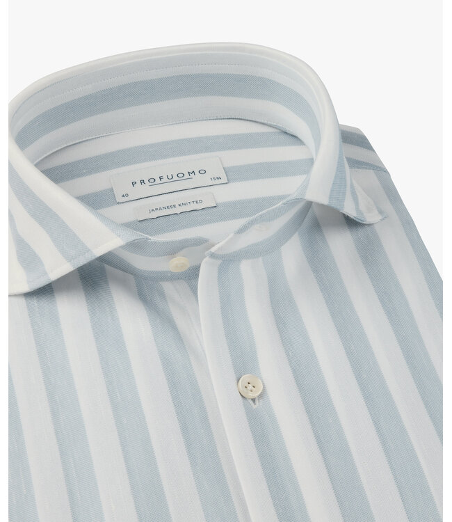 Profuomo Shirt Striped Blue