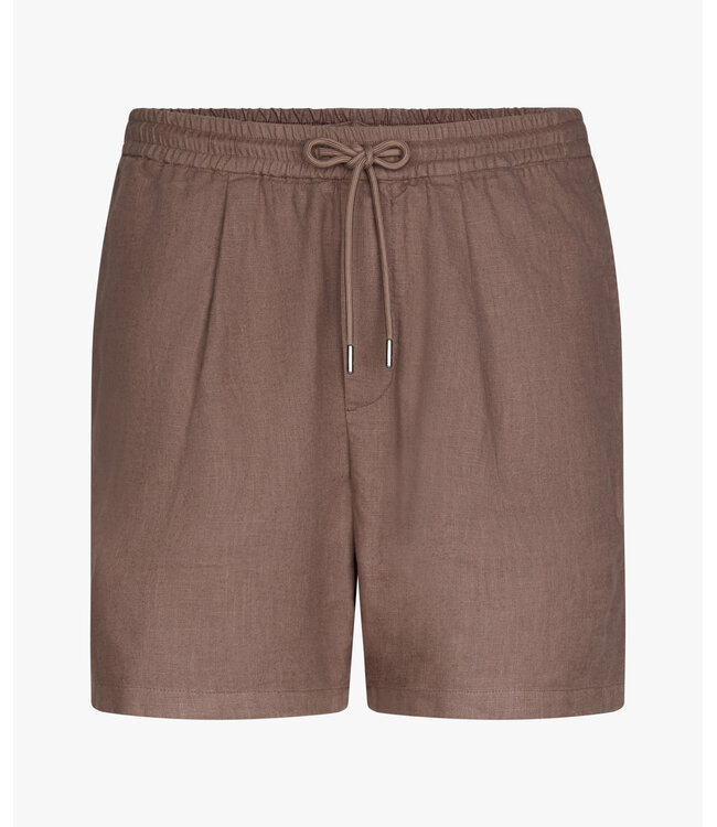 Profuomo Linen Shorts Clay