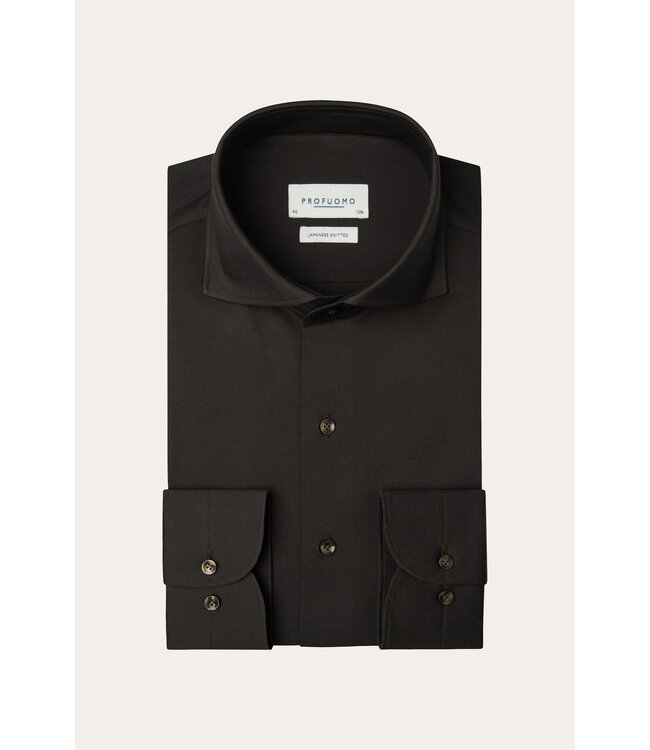 Profuomo Brown Japanese knitted shirt