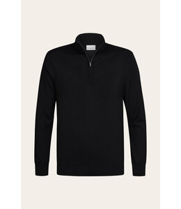 Profuomo PULLOVER HALF ZIP BLACK