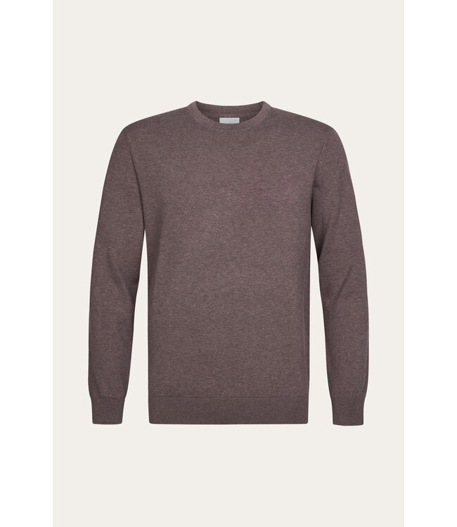Profuomo Aubergine Luxury Basic crewneck
