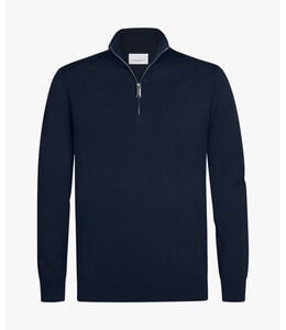 Profuomo Dark blue Luxury Basic half zip