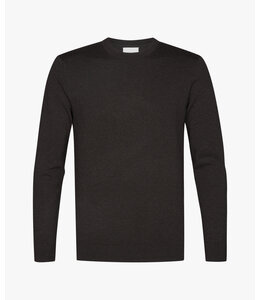 Profuomo Brown Luxury Basic crewneck