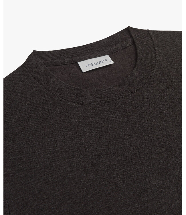 Profuomo Brown Luxury Basic crewneck