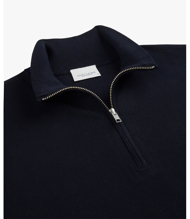 Profuomo Navy Luxury Basic half zip