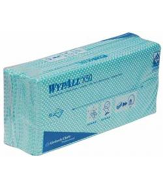 Kimberly-Clark Wypall X50 Sopdoeken Interfolded groen