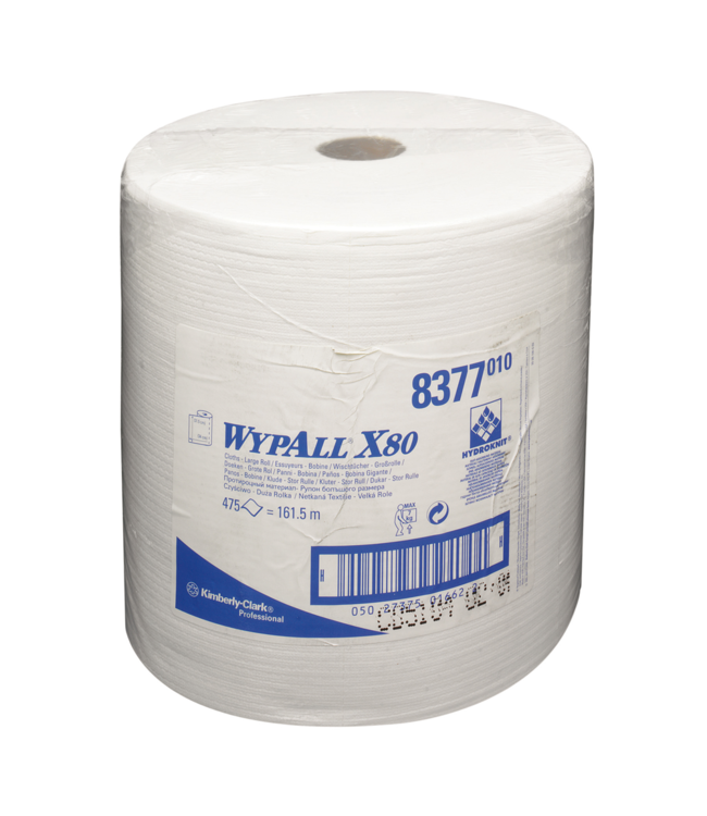 Kimberly-Clark Wypall X80 wit op rol