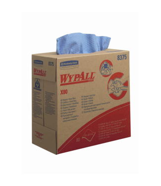 Kimberly-Clark Wypall X80 blauw in dispenserdoos