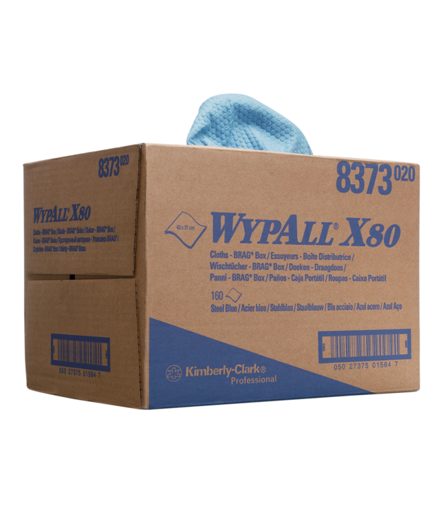 Kimberly-Clark Wypall X80 blauw in draagdoos