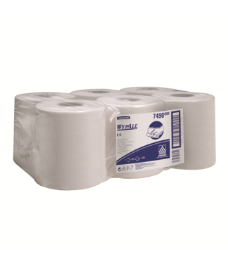 Kimberly-Clark Midirol 1-laags wit Wypall L10 extra poetsdoeken