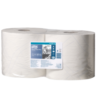 Tork Maxirol 2-laags wit Tork wiping paper plus combi roll