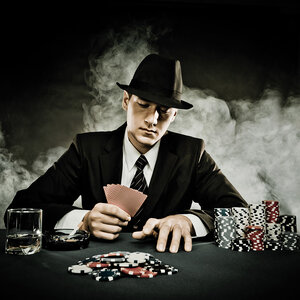 Aluart schilderij 'the Poker game'