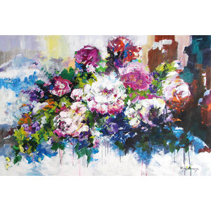Aluart schilderij "Kleurrijke Bloemen"