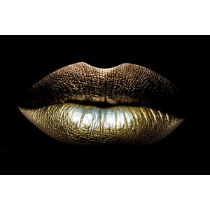 Aluart schilderij 'Gold lips'