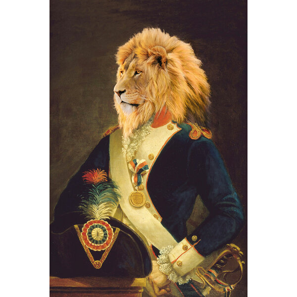 Mondiart Aluart schilderij Mondiart 'Royal King Lion'