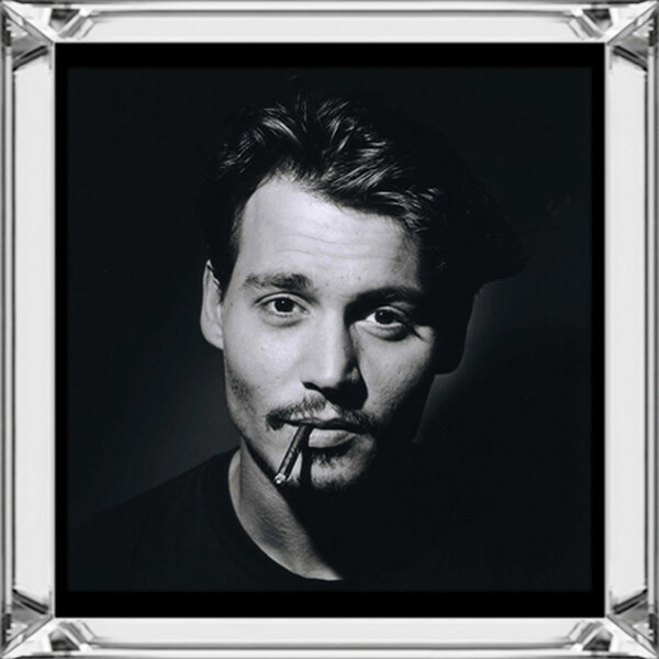 Mondiart Poster Mondiart 'Johnny Depp' met spiegellijst