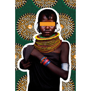 Aluart schilderij 'Turkana Girl glans'