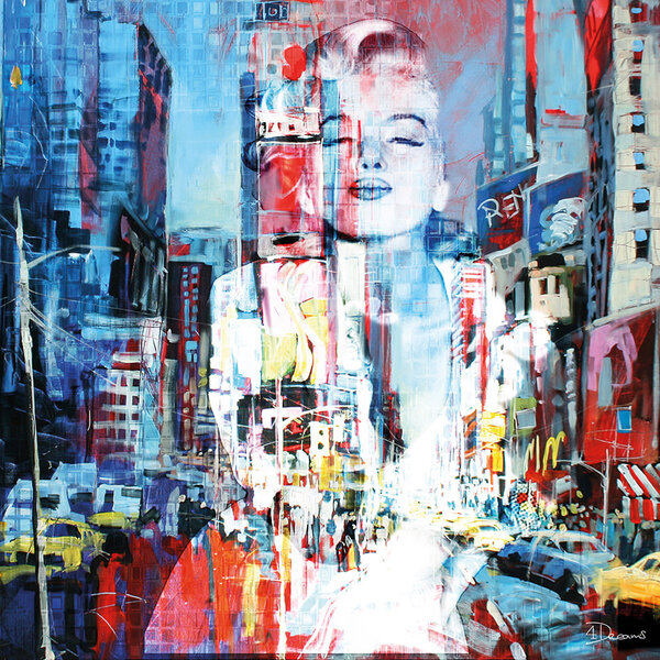 Mondiart Aluart schilderij Mondiart  'Marilyn Monroe New York in New York'