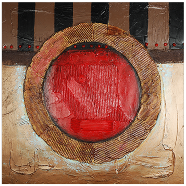 Mondiart Canvas schilderij Mondiart 'Red circle'