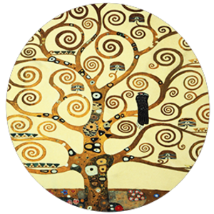 Vloerkleed Mondiart rond 'Gustav Klimt The Tree of Life'