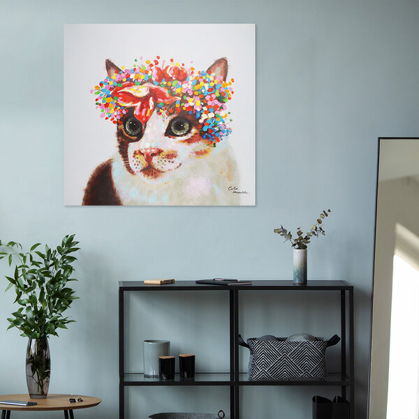 Co co maison Canvas schilderij  Co Co Maison 'The hippie cat'