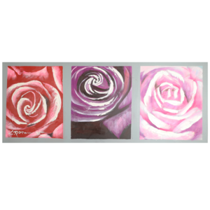 Canvas  'De drie rozen'