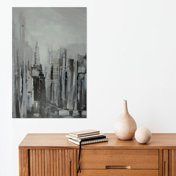 Mondiart Canvas schilderij Mondiart 'Abstract Skyline'