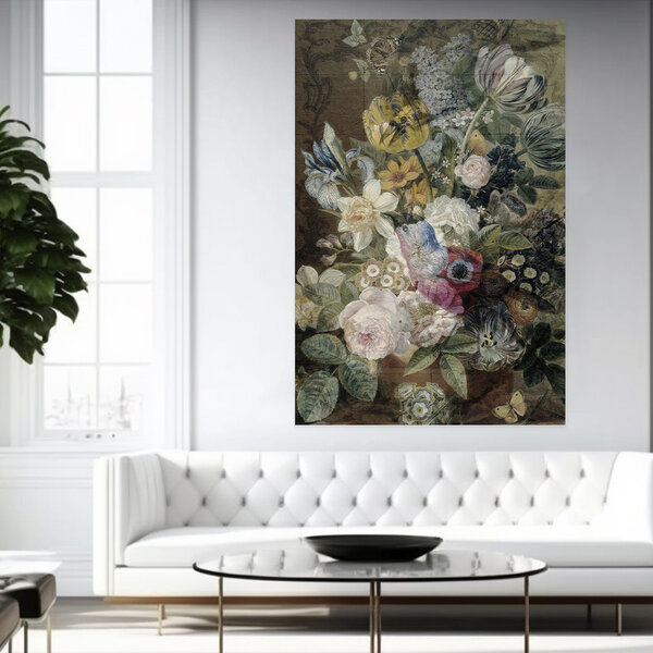 Mondiart Aluart schilderij Mondiart 'Vintage Flowers'