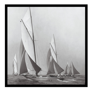 Ingelijste poster 'Sailboats sailing downwind 1920'