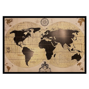 Ingelijste poster 'vintage worldmape 1815'
