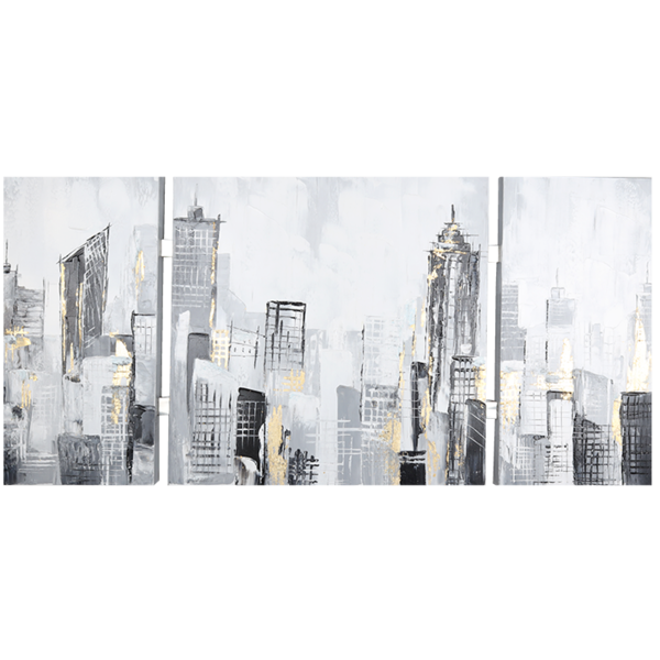 Mondiart Canvas schilderij Mondiart 'City Skyline'