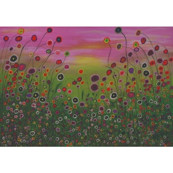 Mondiart Aluart schilderij 'De vrolijke bloemenveld'