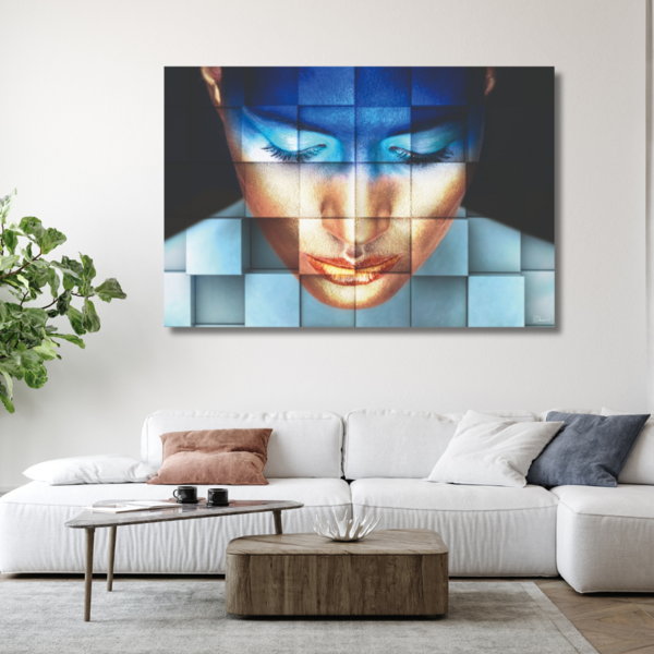 Mondiart Aluart schilderij Mondiart 'BAS 4Dreams Blue girl'