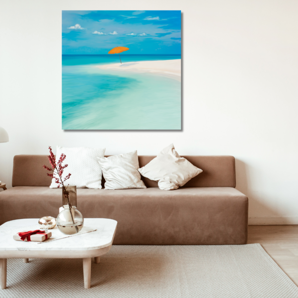 Mondiart Aluart schilderij Mondiart 'The beach'