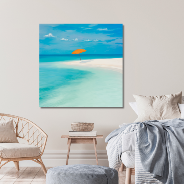 Mondiart Aluart schilderij Mondiart 'The beach'