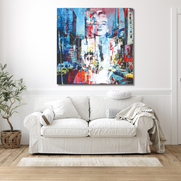 Mondiart Aluart schilderij Mondiart 'Monroe New York'