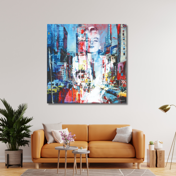 Mondiart Aluart schilderij Mondiart 'Monroe New York'