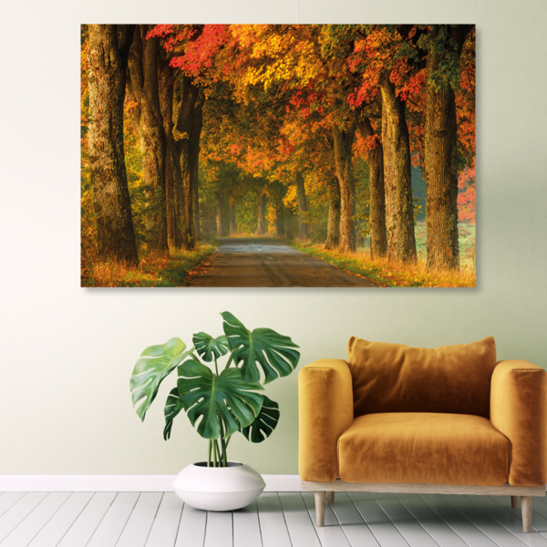 Mondiart Aluart schilderij 'Landweg herfst'