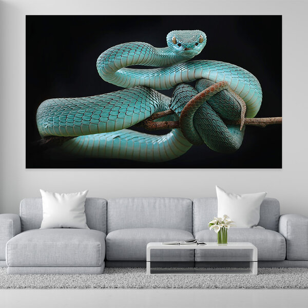 Mondiart Aluart schilderij Mondiart  'Trimeresurus insularis'