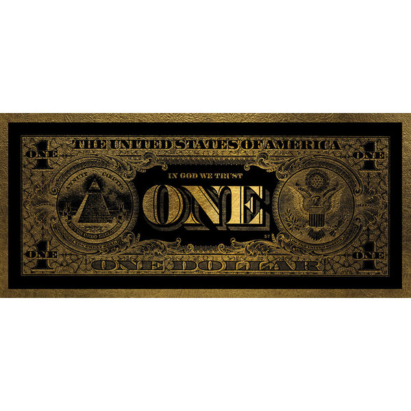 Mondiart Aluart Schilderij Mondiart 'One Dollar'