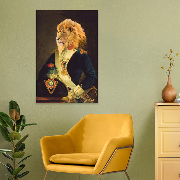 Mondiart Aluart schilderij Mondiart 'Royal King Lion'