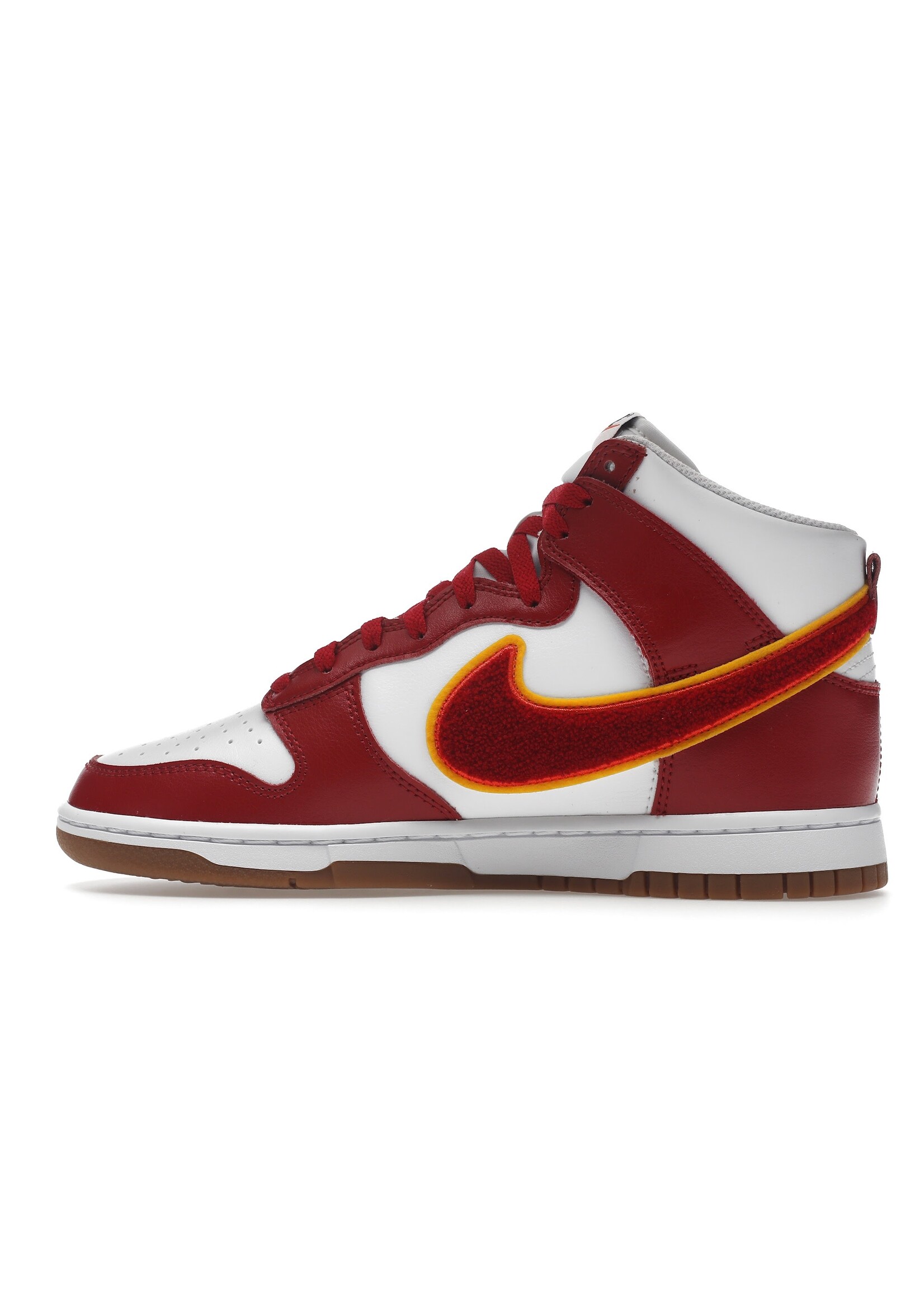 Nike Dunk High Chenille Swoosh White Gym Red