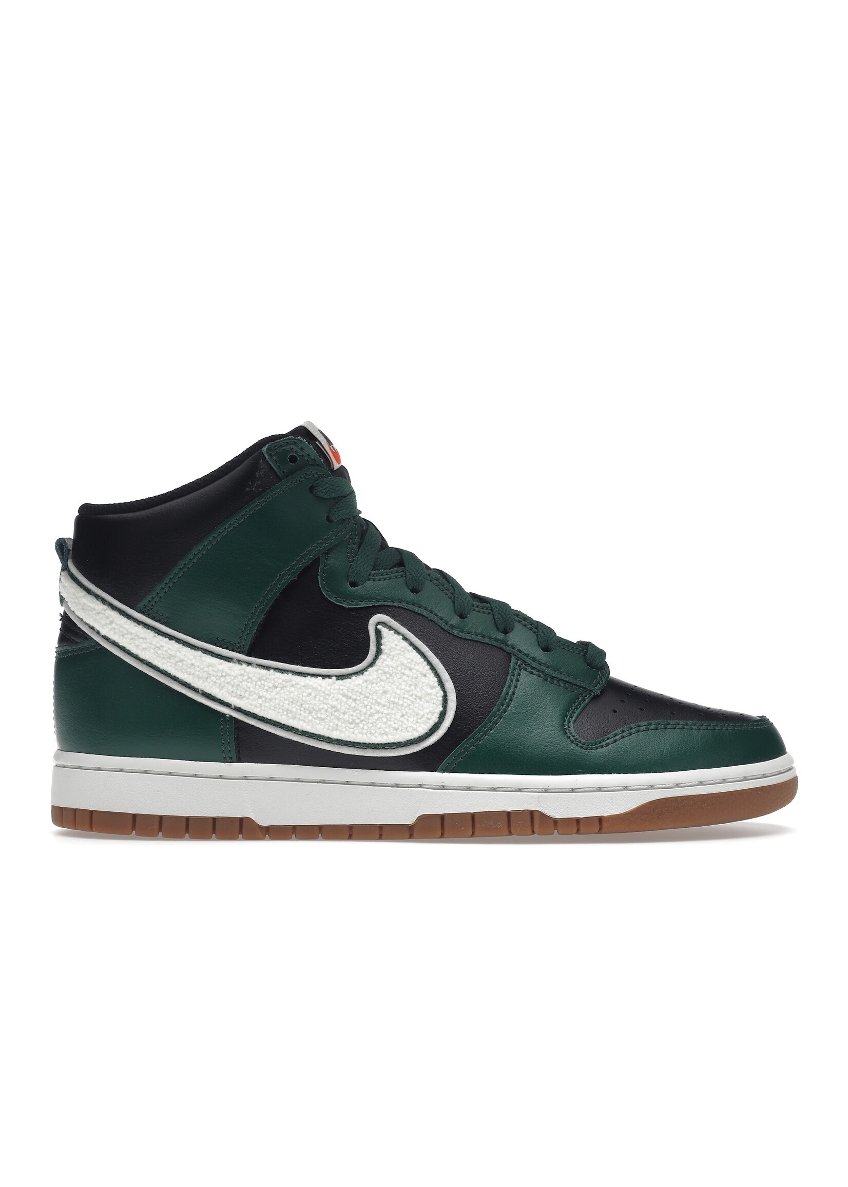 Nike Dunk High Chenille Swoosh Black Green