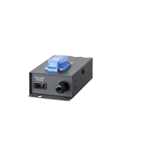 SRS Lighting* SRS Lighting | DMX1SW-5-NAC3FPX-TOP | Switchpack 1-kanaals | Vermogen: 16A | DMX connector: 5-pin | Power input: Powercon True1 | Power output: Schuko