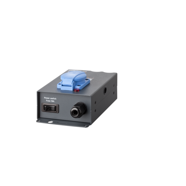 SRS Lighting* SRS Lighting | DMX1SW-5-NAC3FPX-TOP | Switchpack 1-channel | Power: 16A | DMX connector: 5-pin | Power input: Powercon True1 | Power output: Schuko